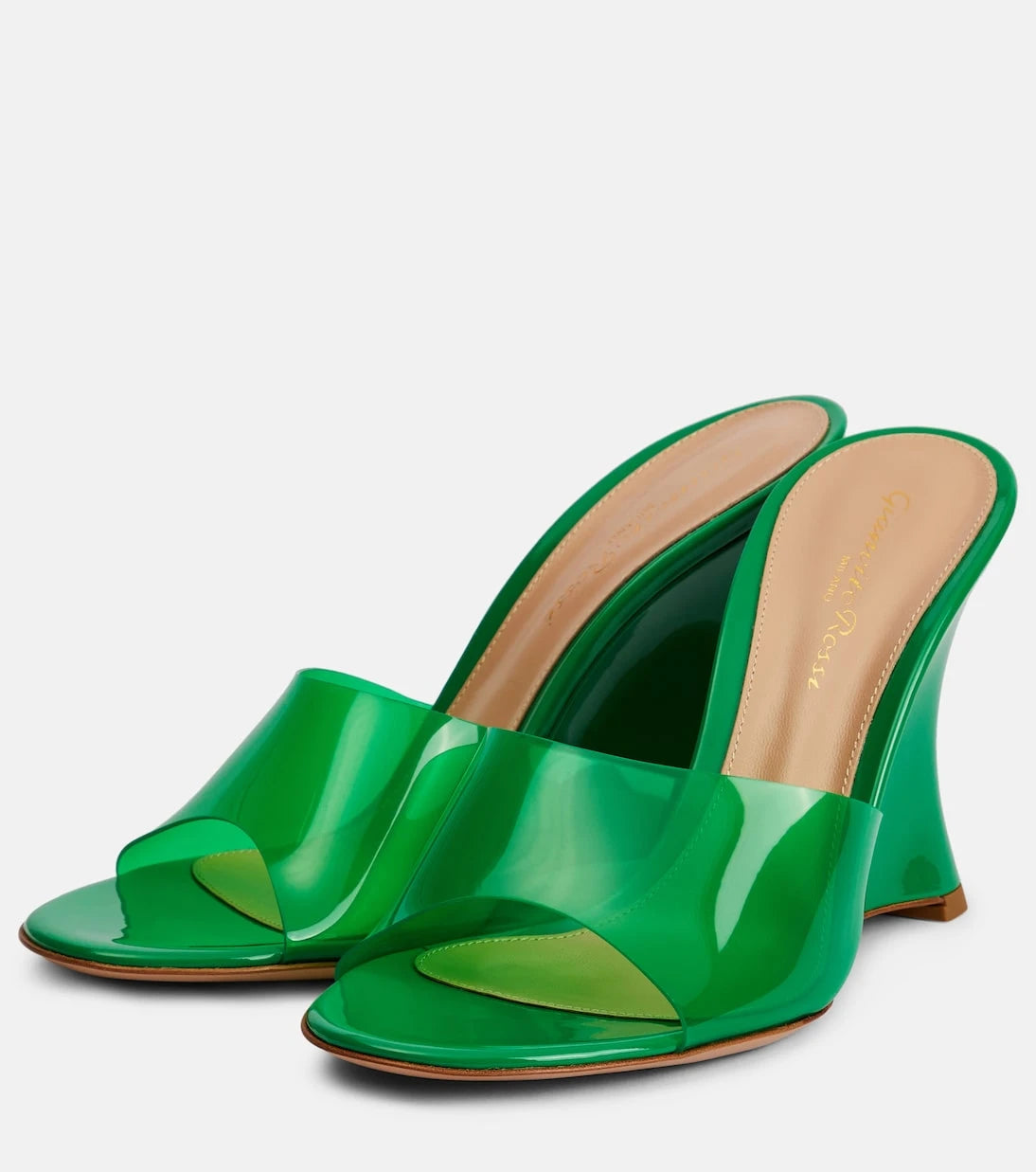 Gianvito Rossi - Vernik PVC dolgu topuk terlik