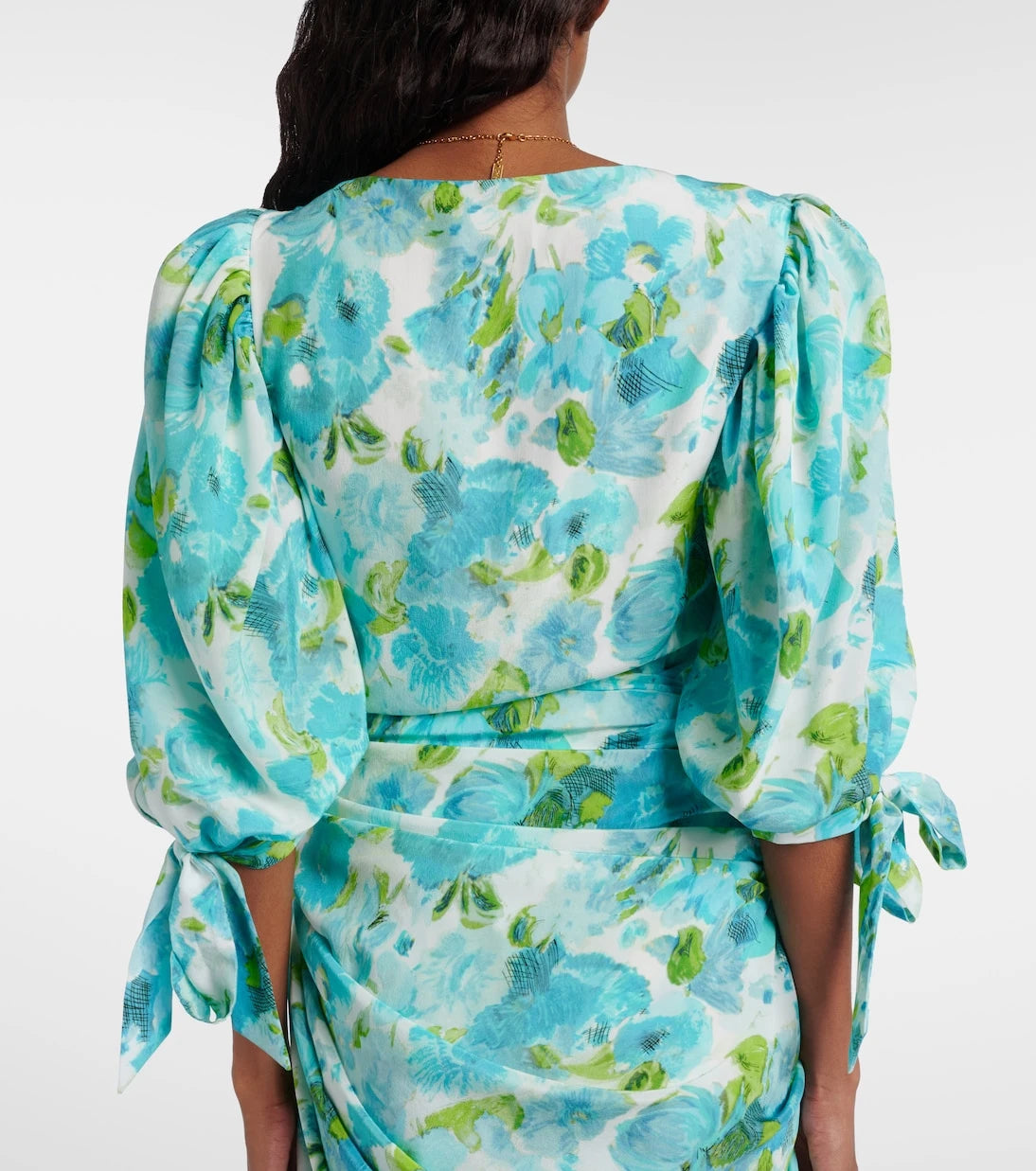 Chloé - Draped floral silk minidress