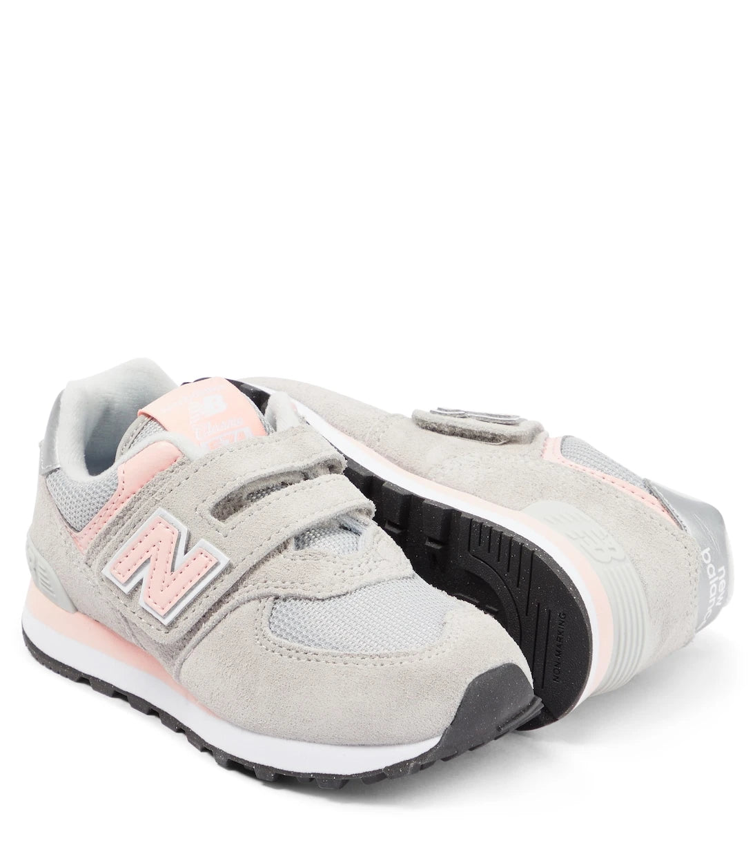 New Balance Kids - حذاء رياضي من الشمواه للأطفال 574 Core Hook & Loop