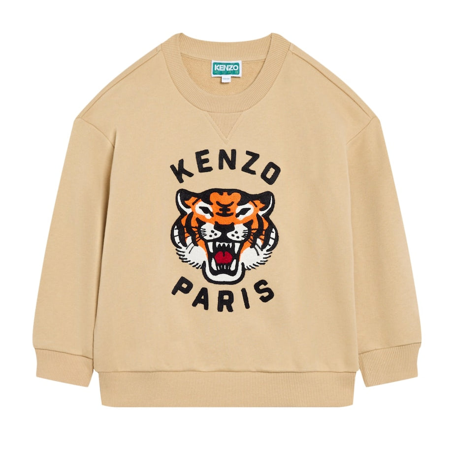 Kenzo Kids Cotton Crochet-Tiger Sweatshirt (2-14 Years)