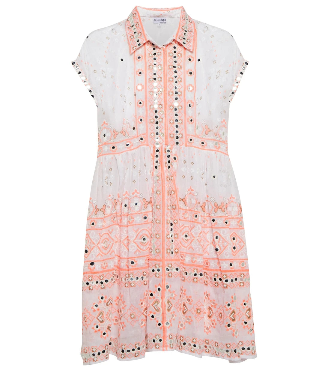 Juliet Dunn - Sequined cotton minidress