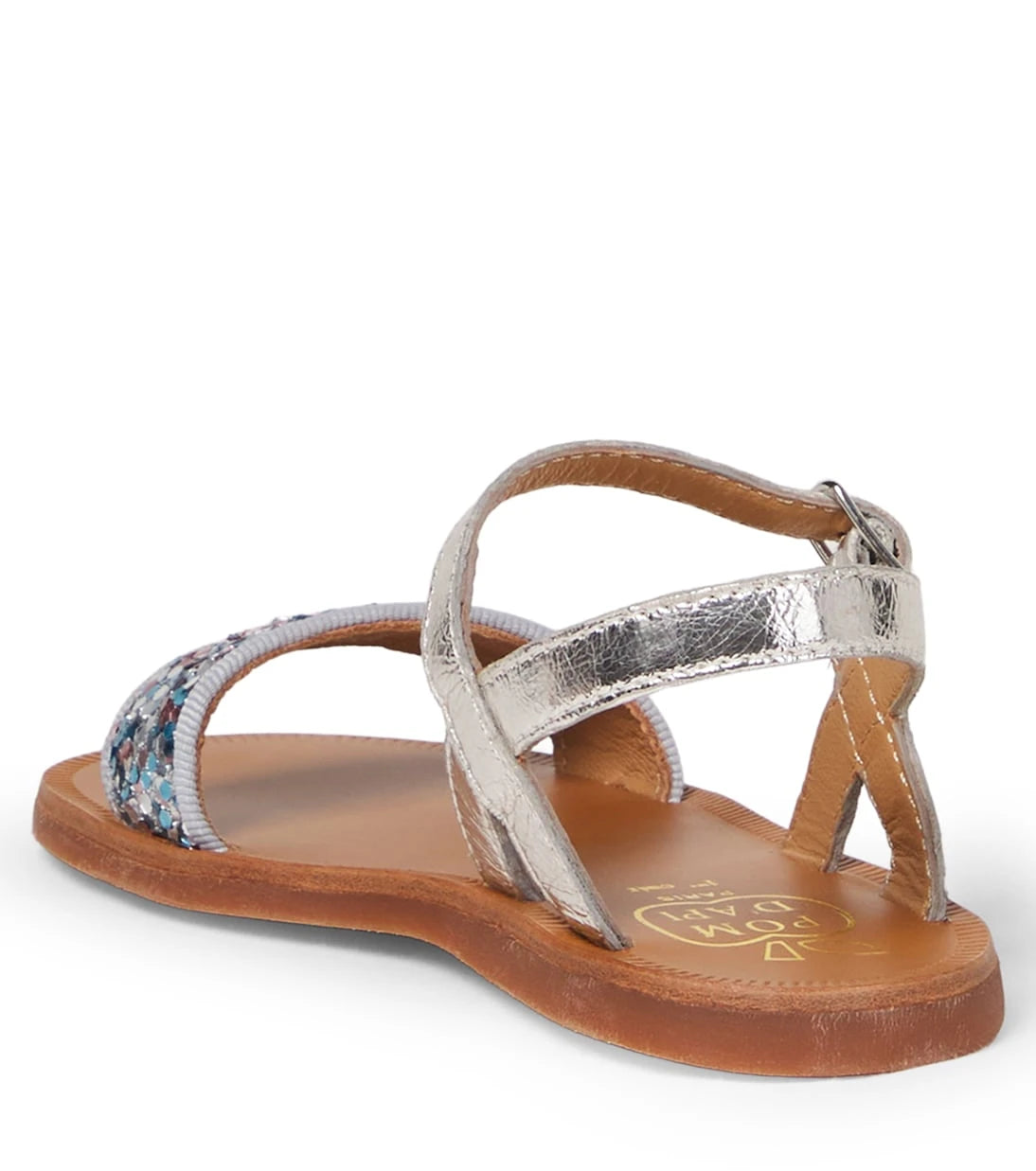Pom d'Api - Plagette Buckle glitter leather sandals