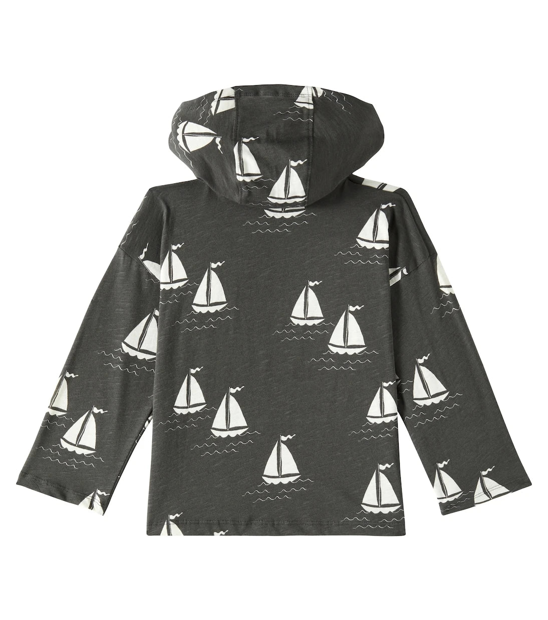 Mini Rodini - Sailing Boats printed cotton hoodie