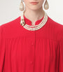 Valentino Red Silk Maxi Shirt Dress