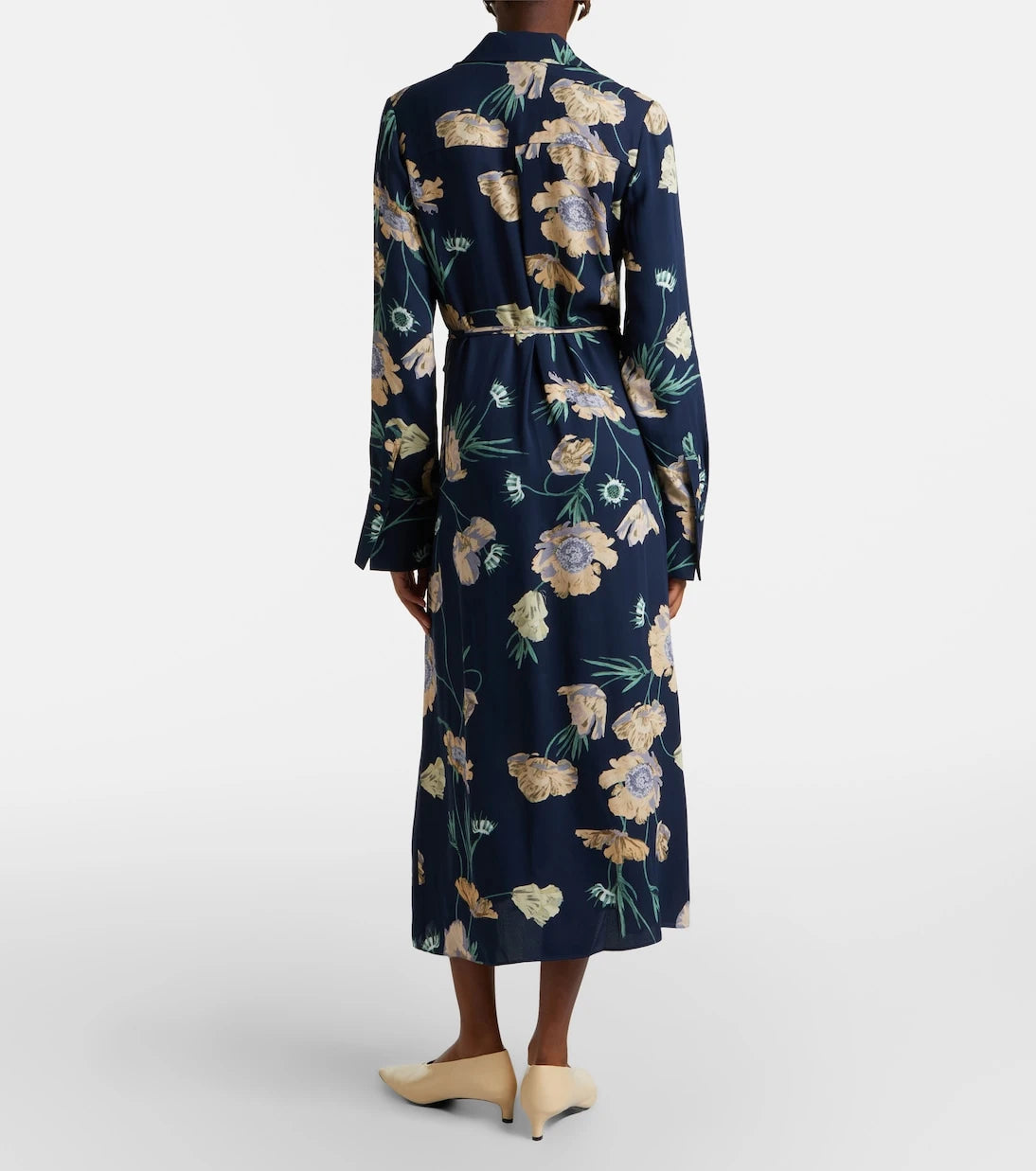Erdem - Belted floral shirt dress
