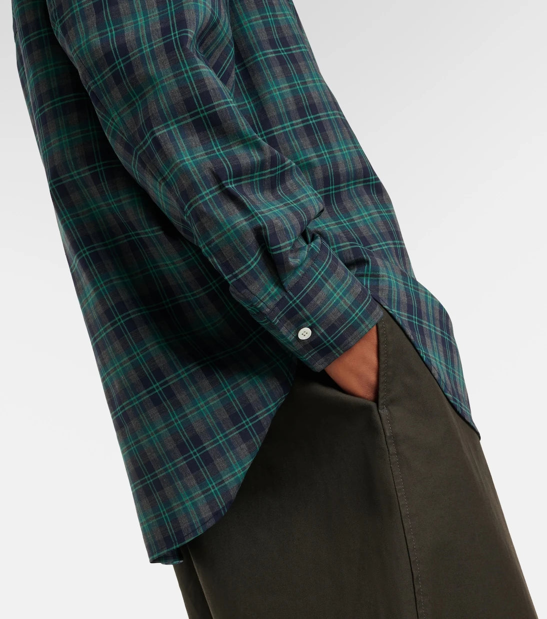 Róhe - Checked oversized wool-blend shirt