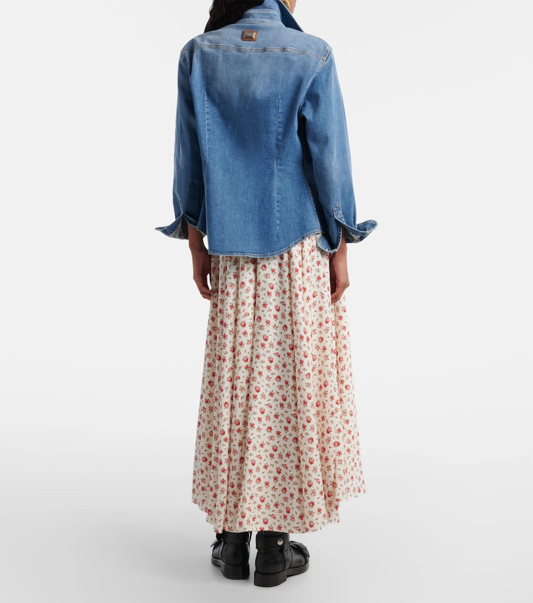 Dolce&Gabbana - Floral silk-blend midi skirt