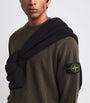 Stone Island Green Wool-Blend Ribbed Sweater