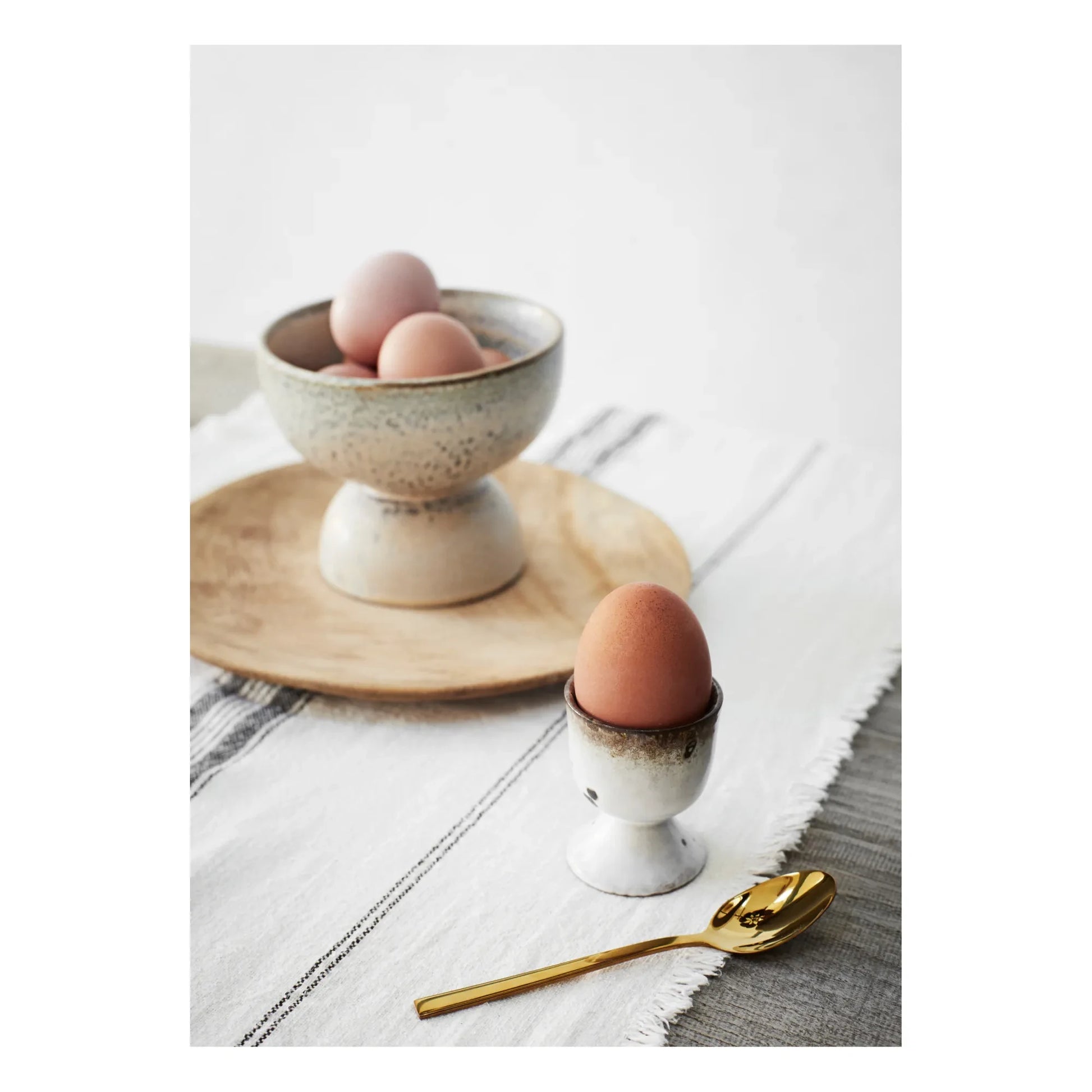 Madam Stoltz - Ceramic Egg Cup | White