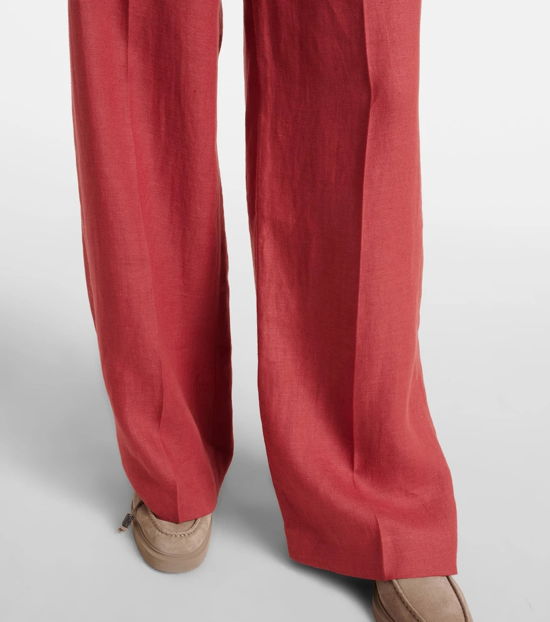 Brunello Cucinelli - Hemp and linen wide-leg pants