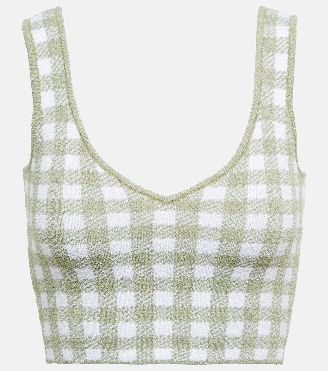 Altuzarra - Argia checked crop top