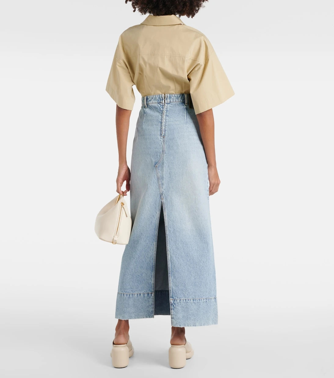 Sportmax - Piave denim maxi skirt
