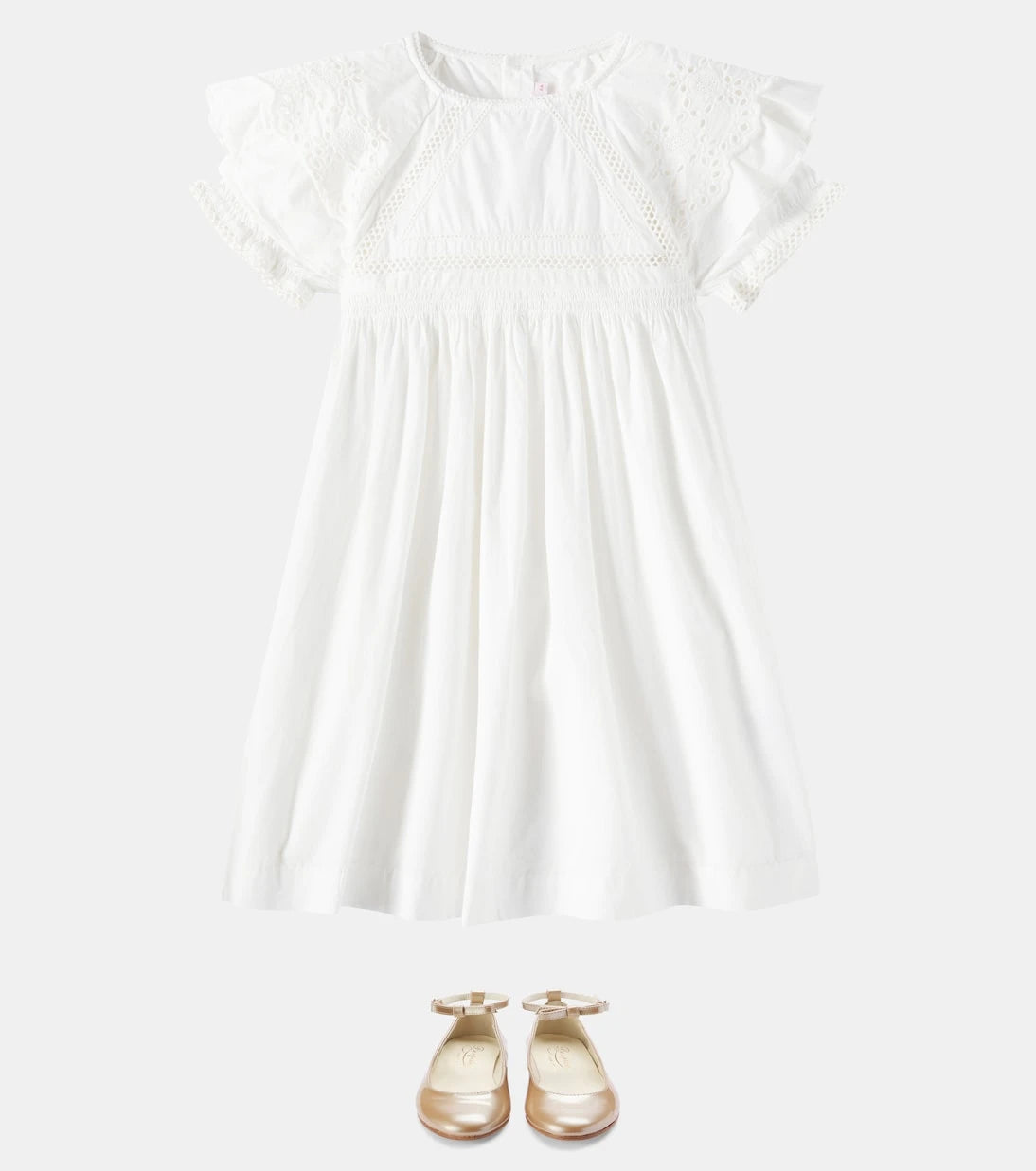 Bonpoint - Elyne broderie anglaise cotton poplin dress