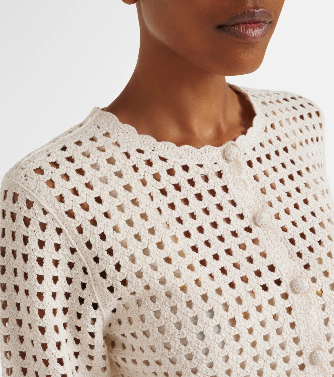 Frame - Postcard crochet cotton cardigan