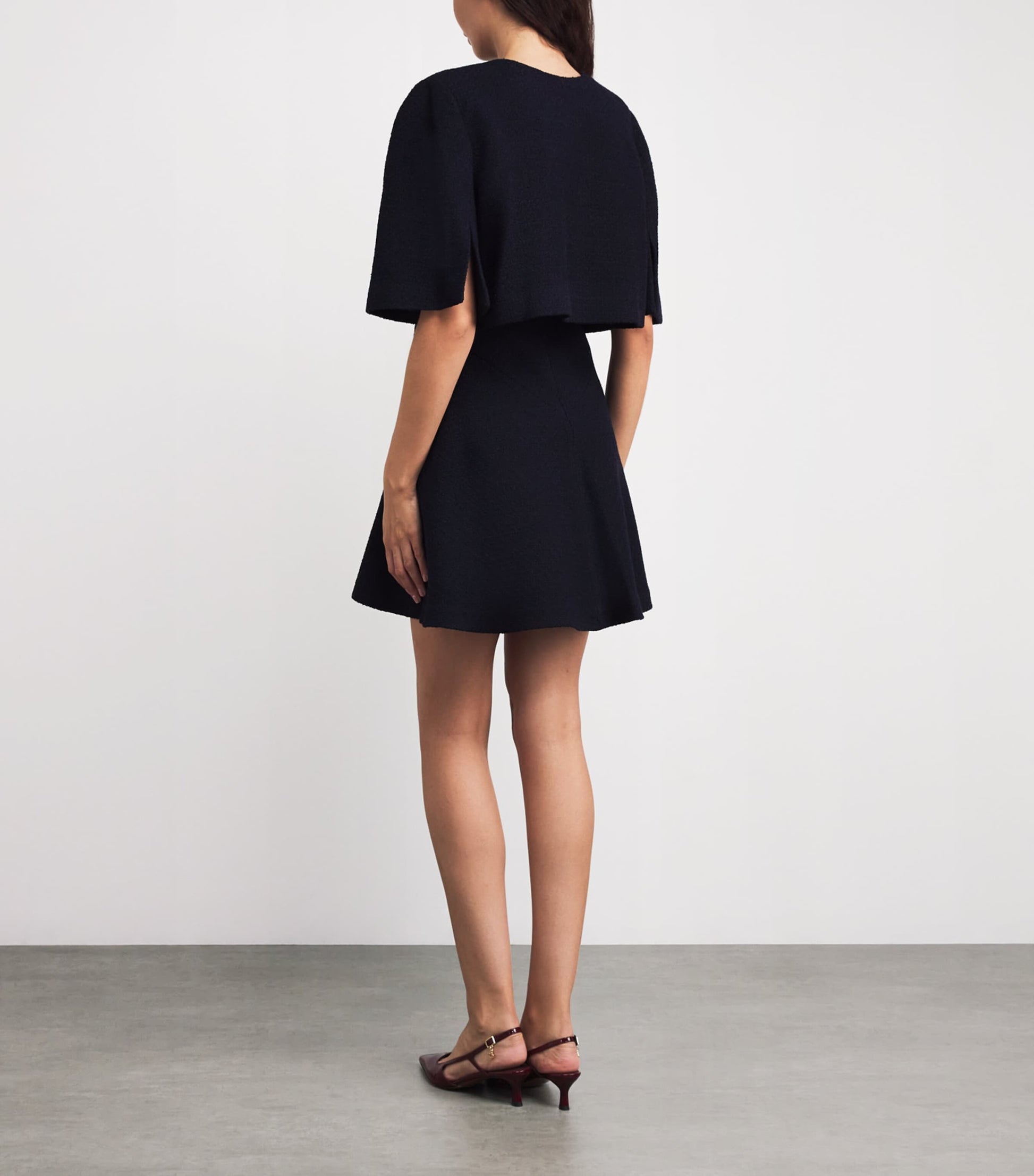 Maje Blue Tweed 2-In-1 Mini Dress