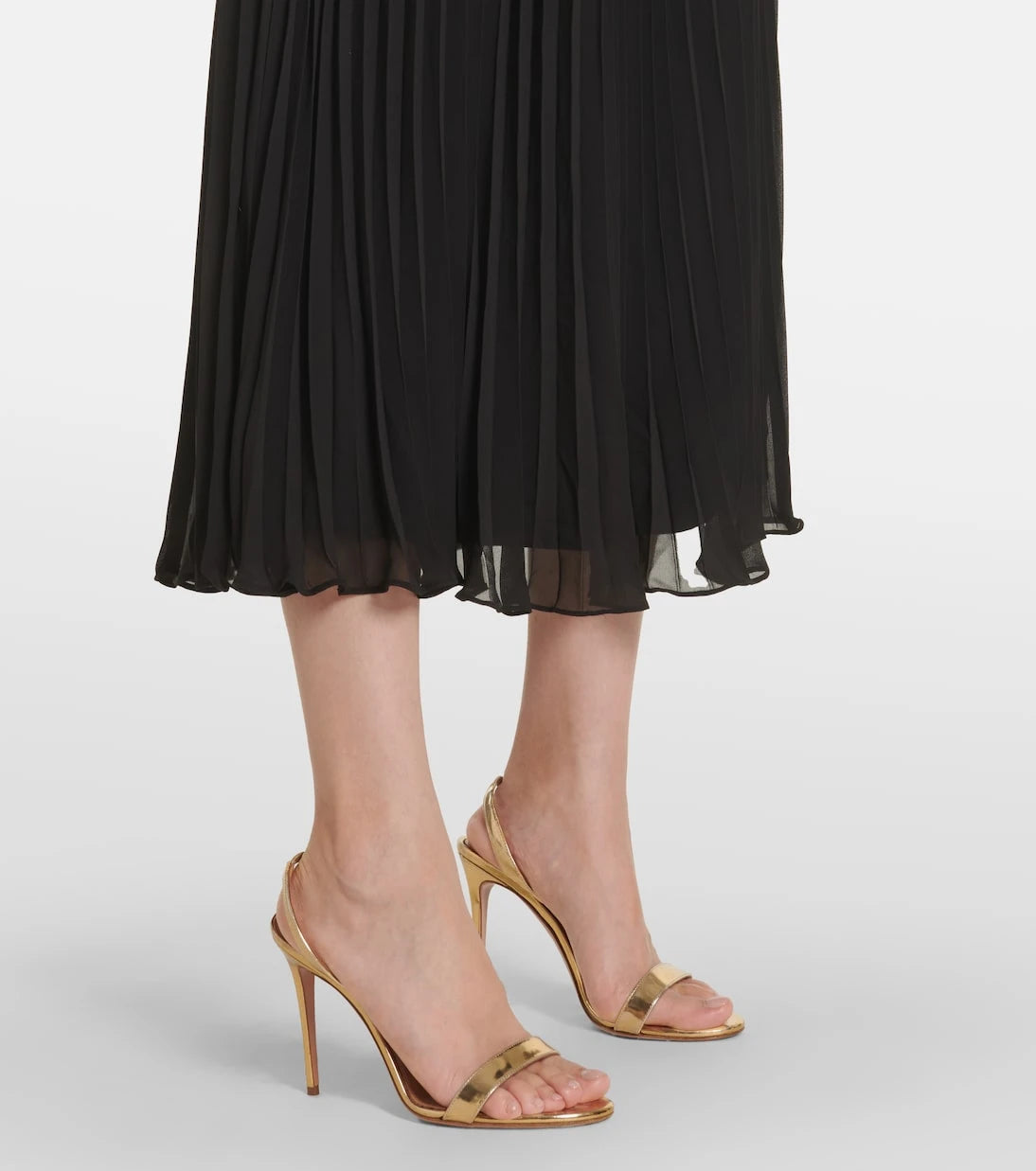 Self-Portrait - Bouclé chiffon midi dress