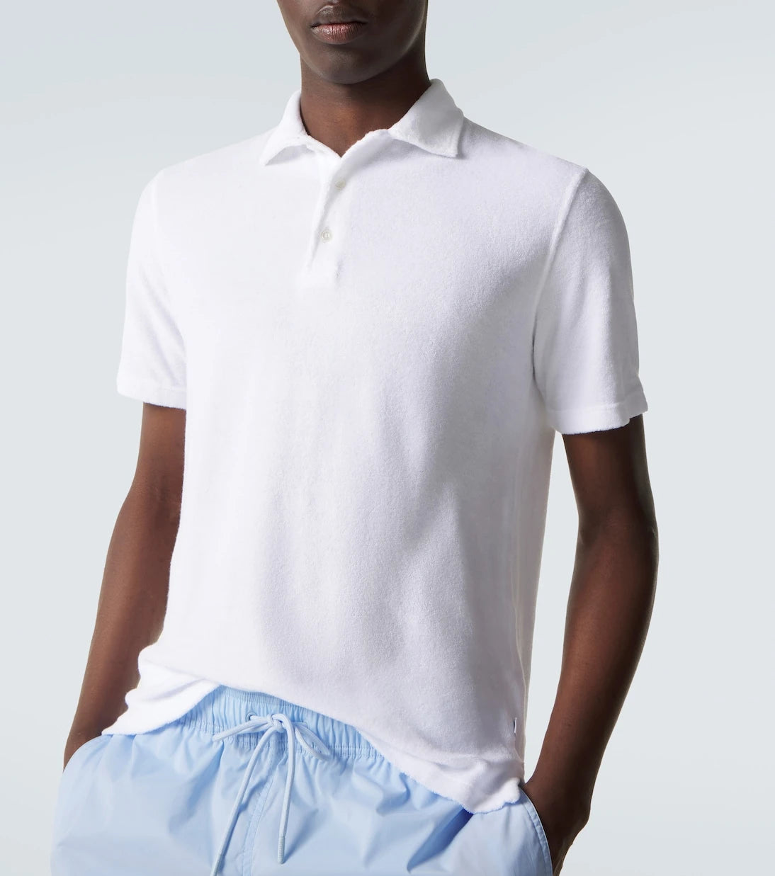 Fedeli - Cotton terry polo shirt