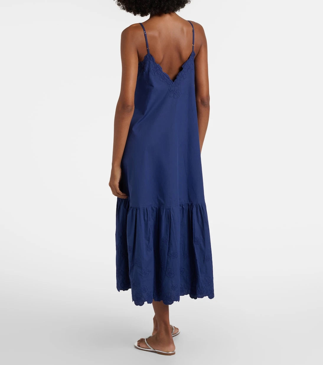 Juliet Dunn - Embroidered cotton midi dress