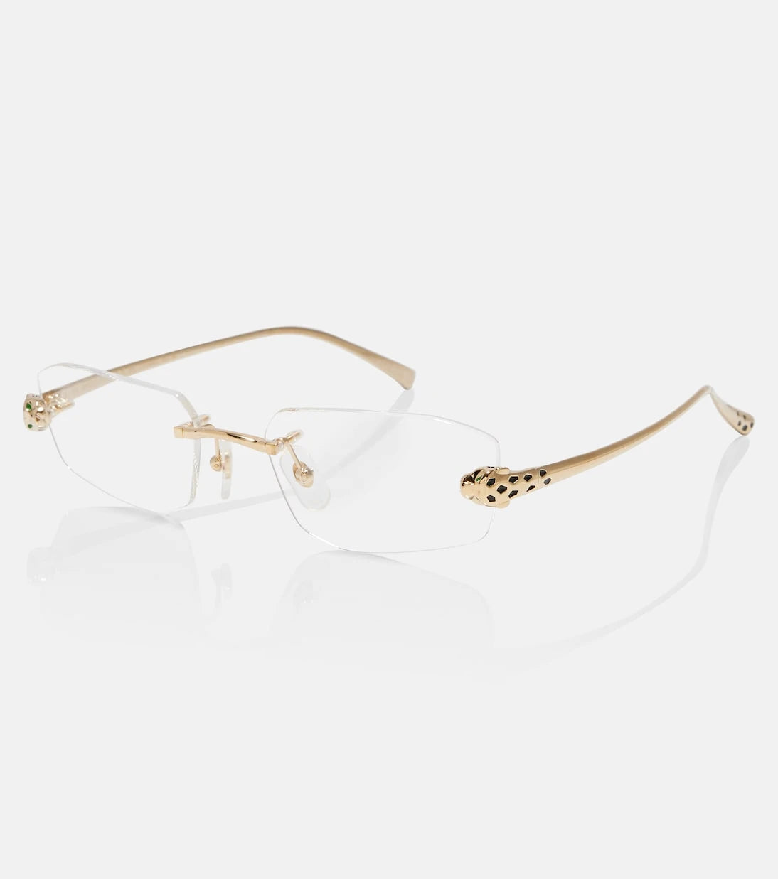 مجموعة كارتييه للنظارات - نظارات Panthère De Cartier الشمسية مستطيلة الشكل