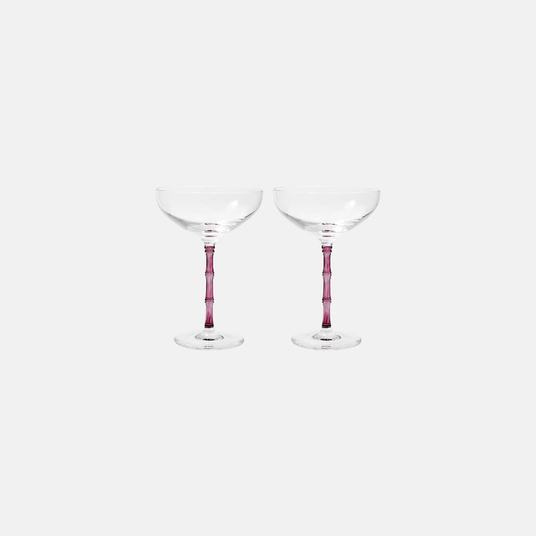 La DoubleJ - Bamboo set of 2 crystal champagne coupes