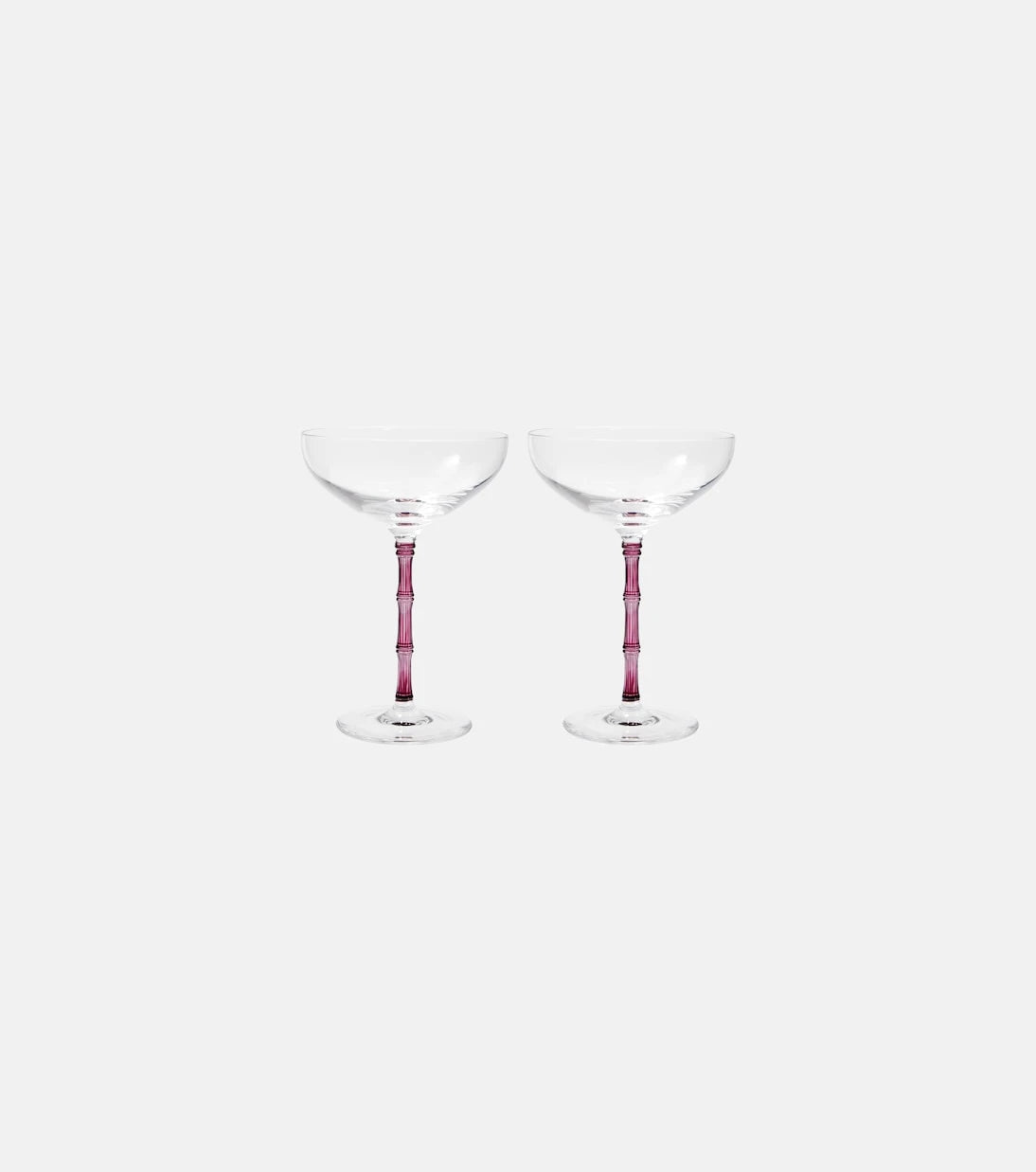 La DoubleJ - Bamboo set of 2 crystal champagne coupes