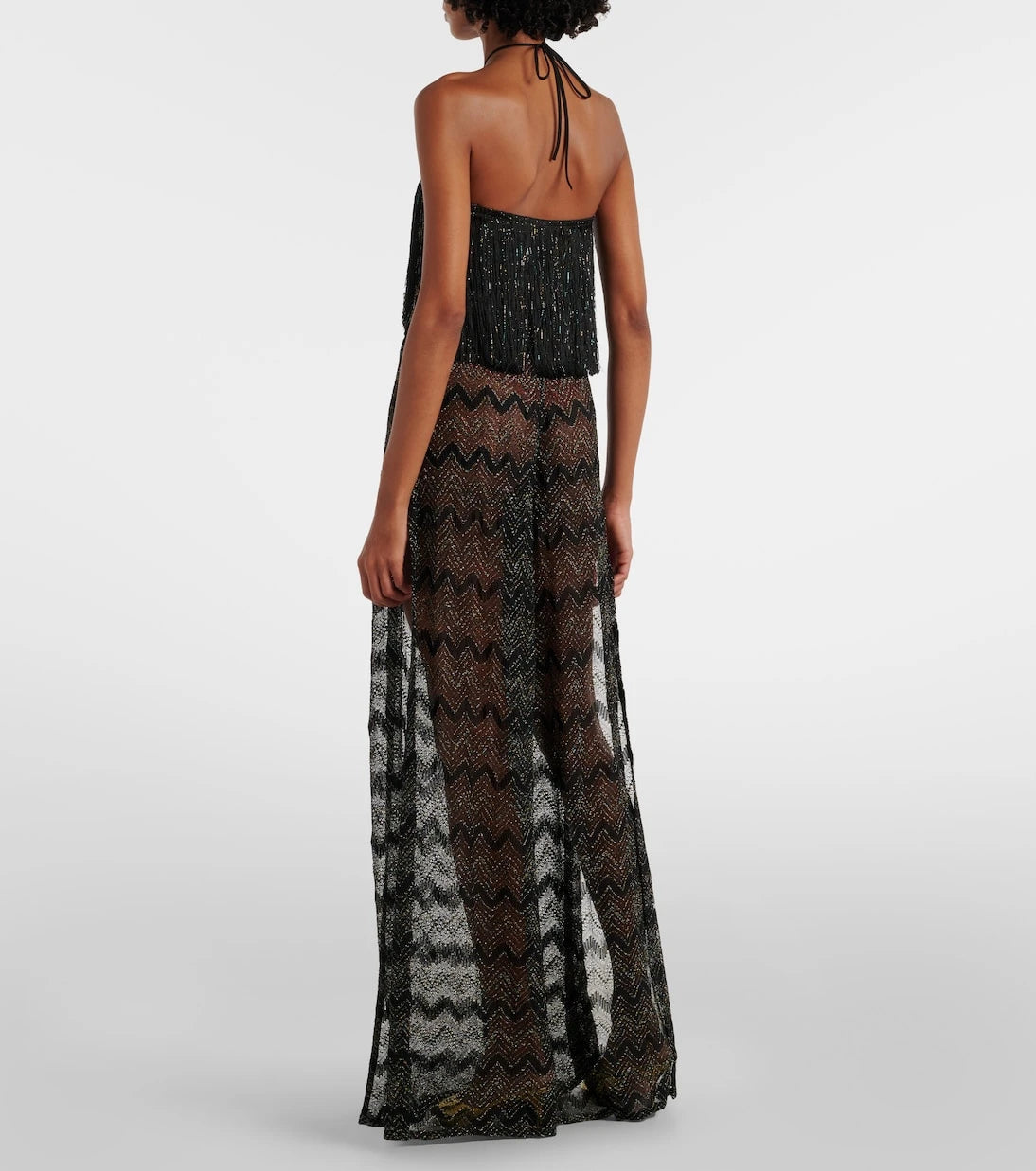 Missoni - Zigzag fringed lamé jumpsuit