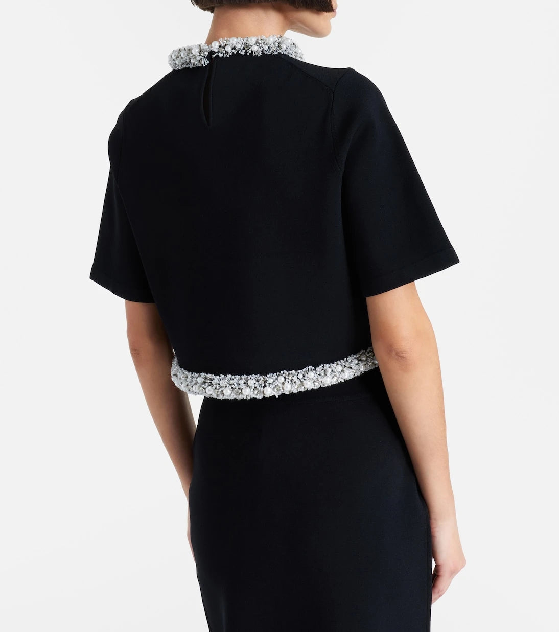 Simkhai - Ozelle embellished knitted crop top