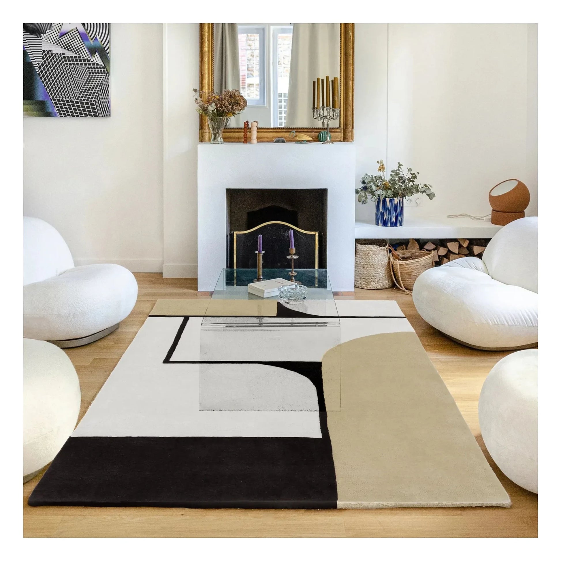 Edito - Hand-tufted Strada rug | Beige