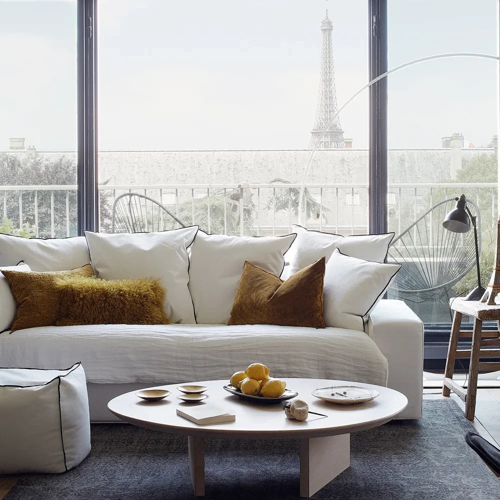 Maison de Vacances - Tibetan Goatskin Cushion | Ochre