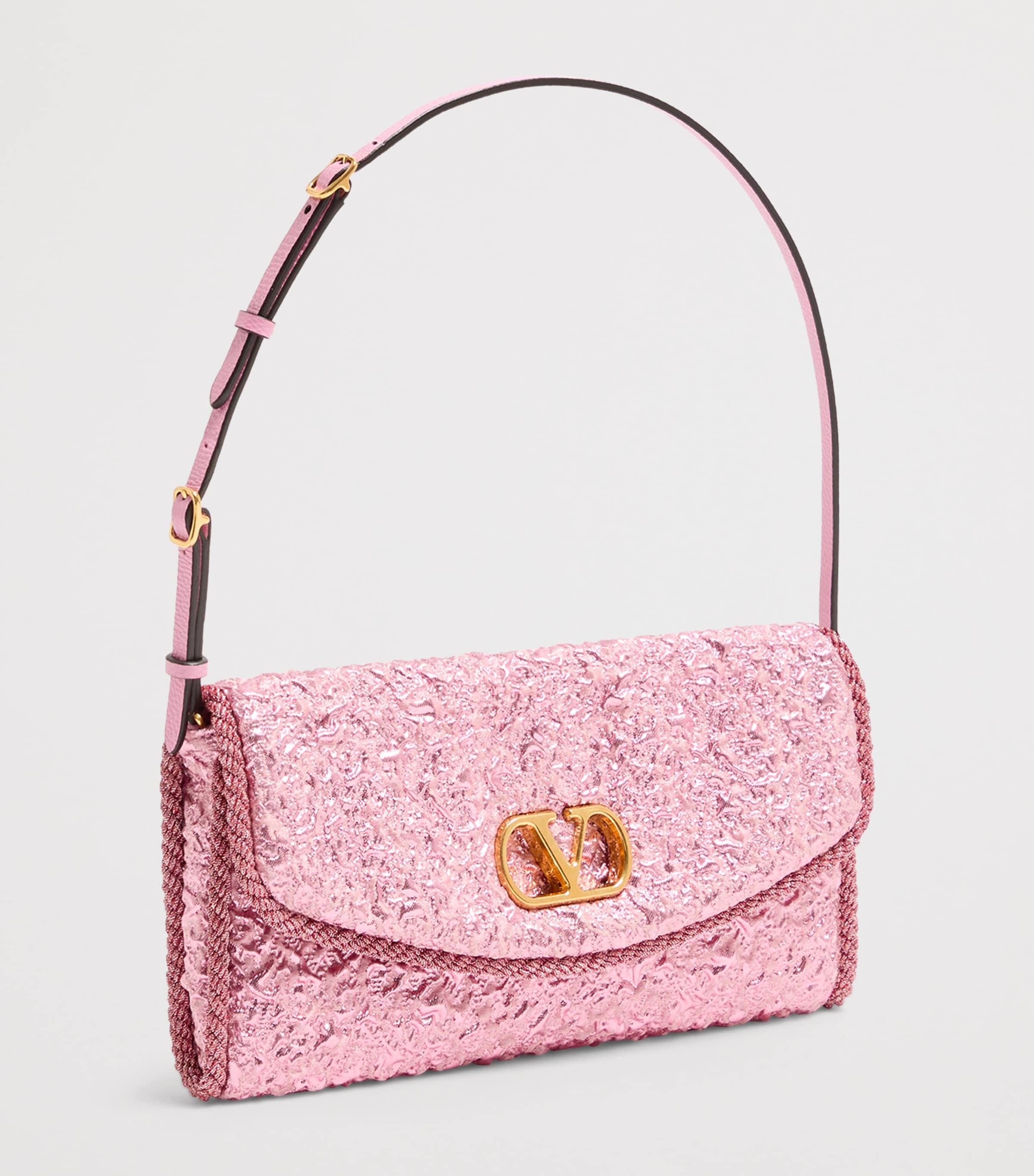 Metallic Vain Soft Shoulder Bag