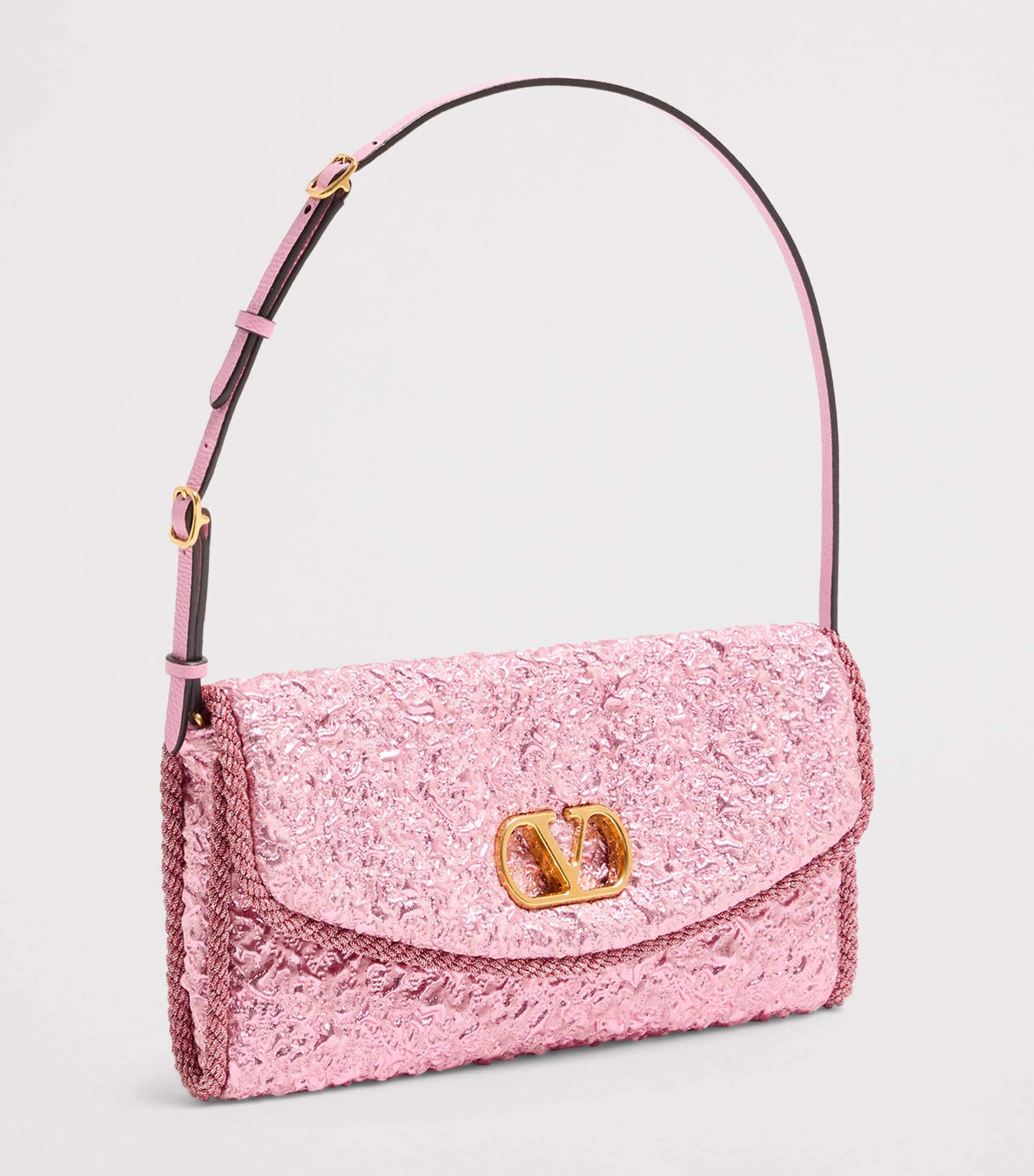 Metallic Vain Soft Shoulder Bag