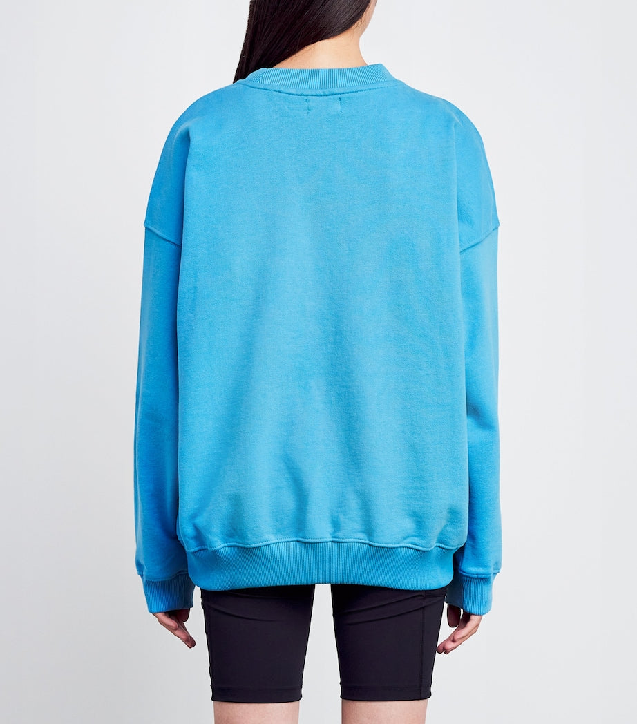 Blue Oversized Logo Sweatshirt
