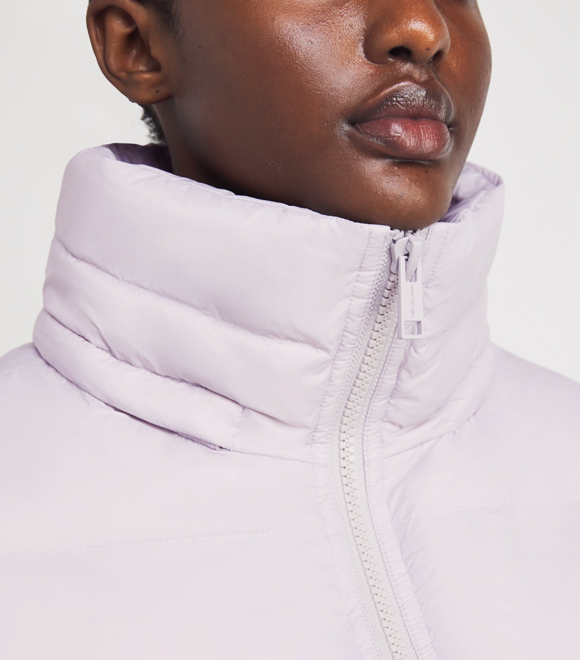 Yves Salomon Pink Down-Mink Technical Puffer Jacket (76cm)