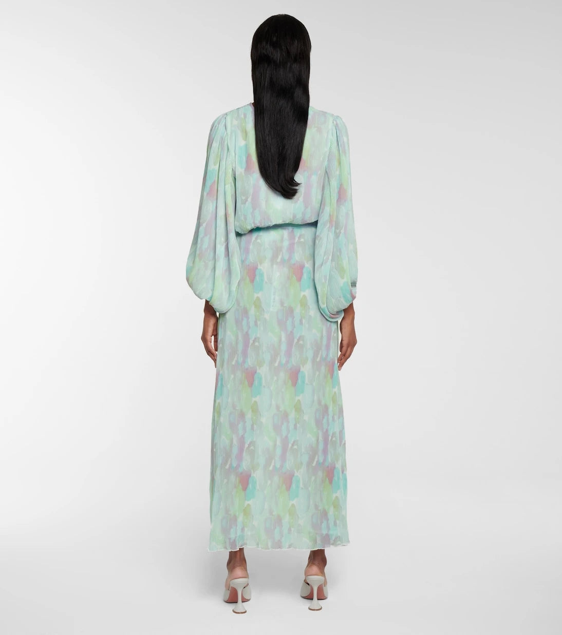 Ganni - تنورة ماكسي مطوية