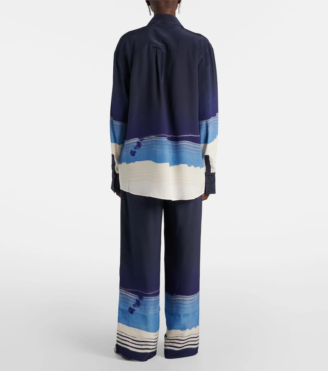 SIR - Mariner printed silk crêpe de chine shirt