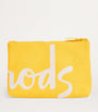 Yellow Medium Cotton Logo Pouch