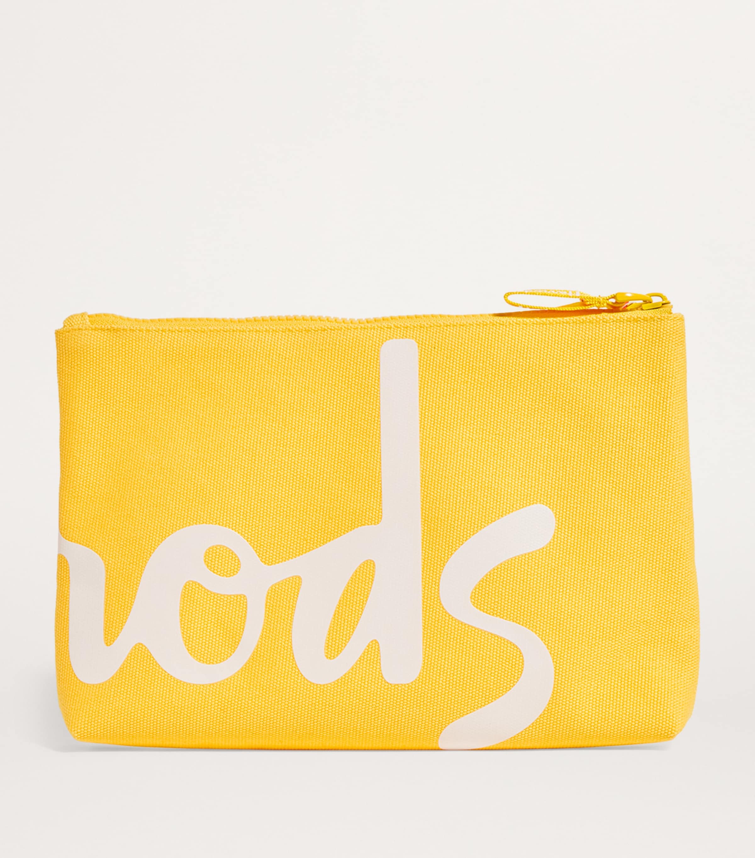 Yellow Medium Cotton Logo Pouch