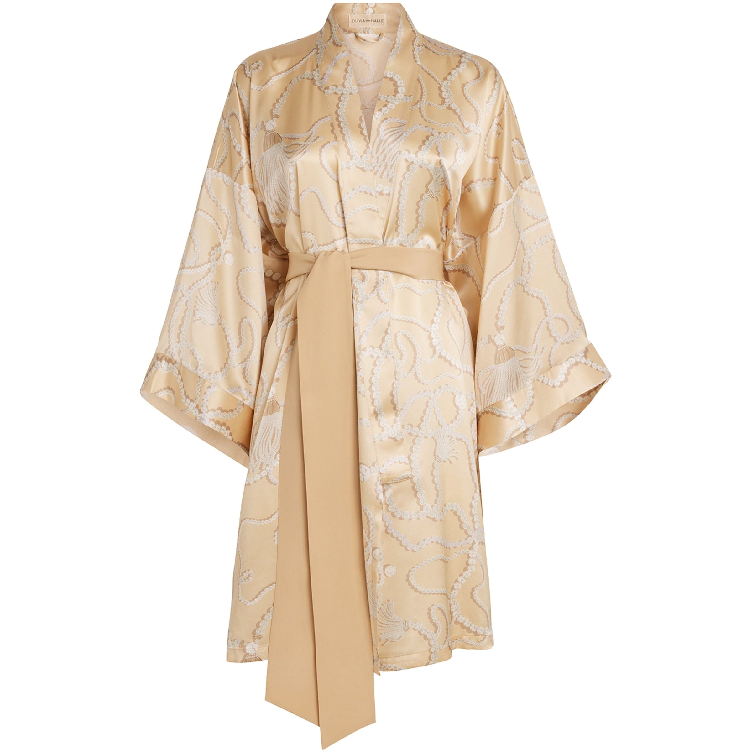 Silk Pearl Print Mimi Robe