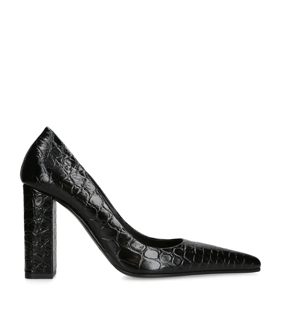 Alaïa Black Leather Point-Toe Pumps 90