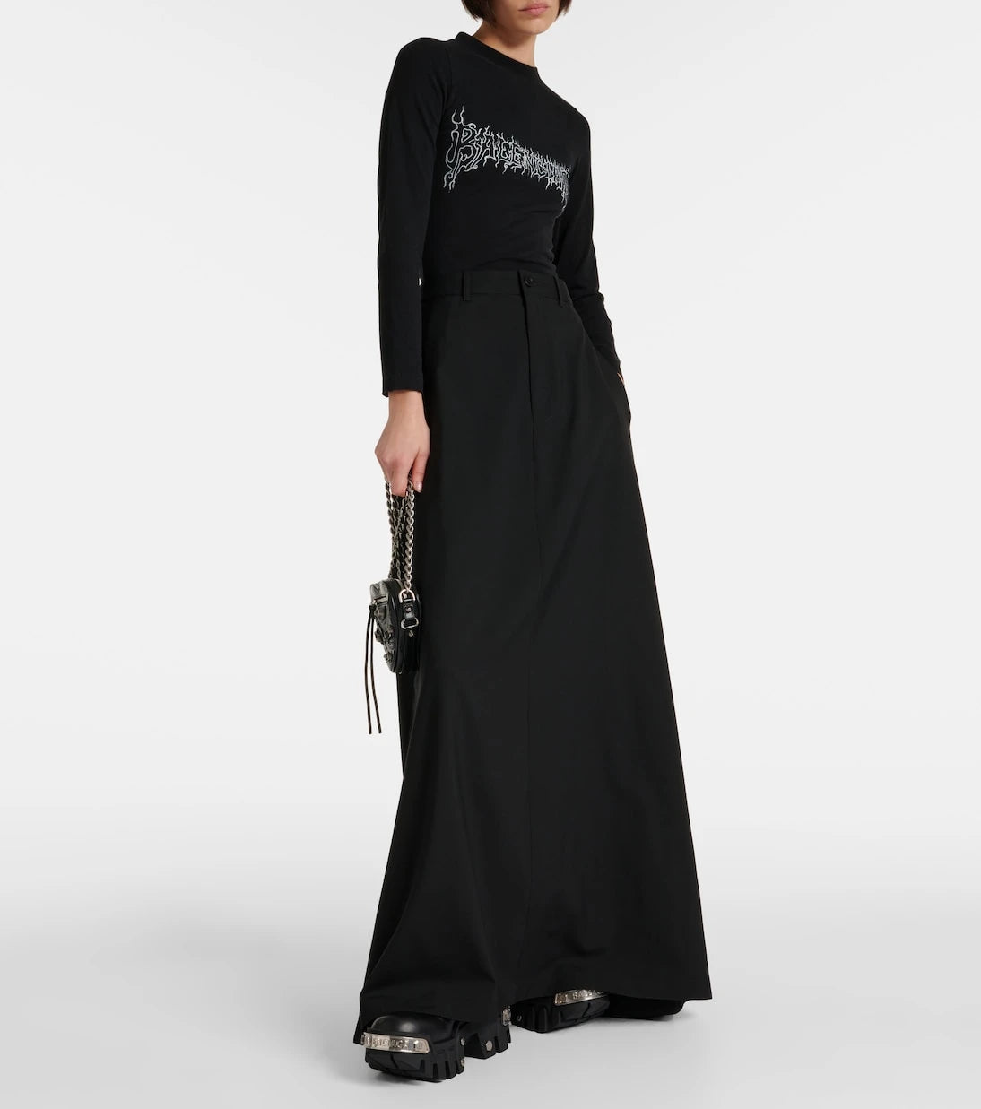 Balenciaga - Hybrid wool skirt with pants