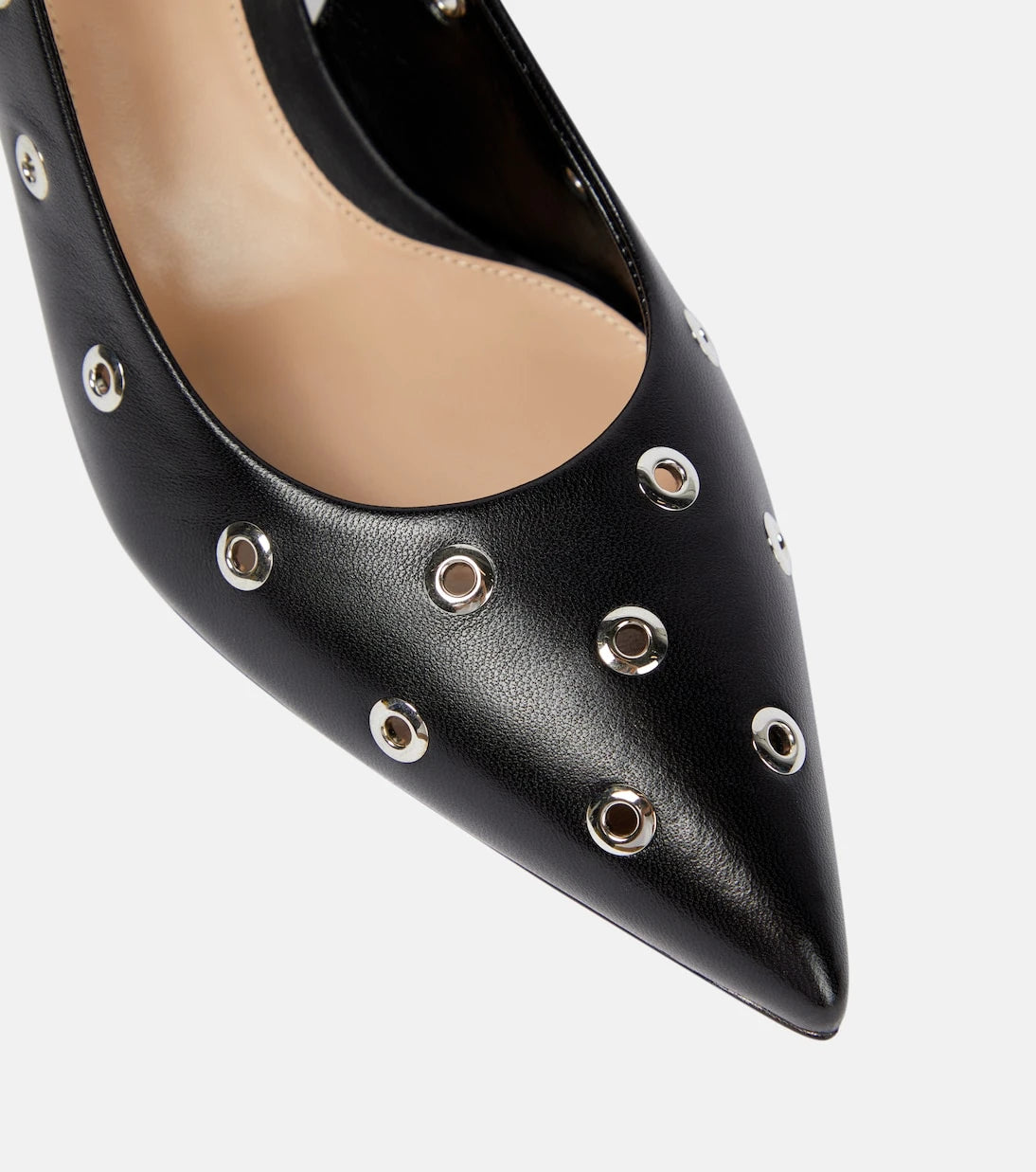 Gianvito Rossi - Lydia studded leather slingback pumps