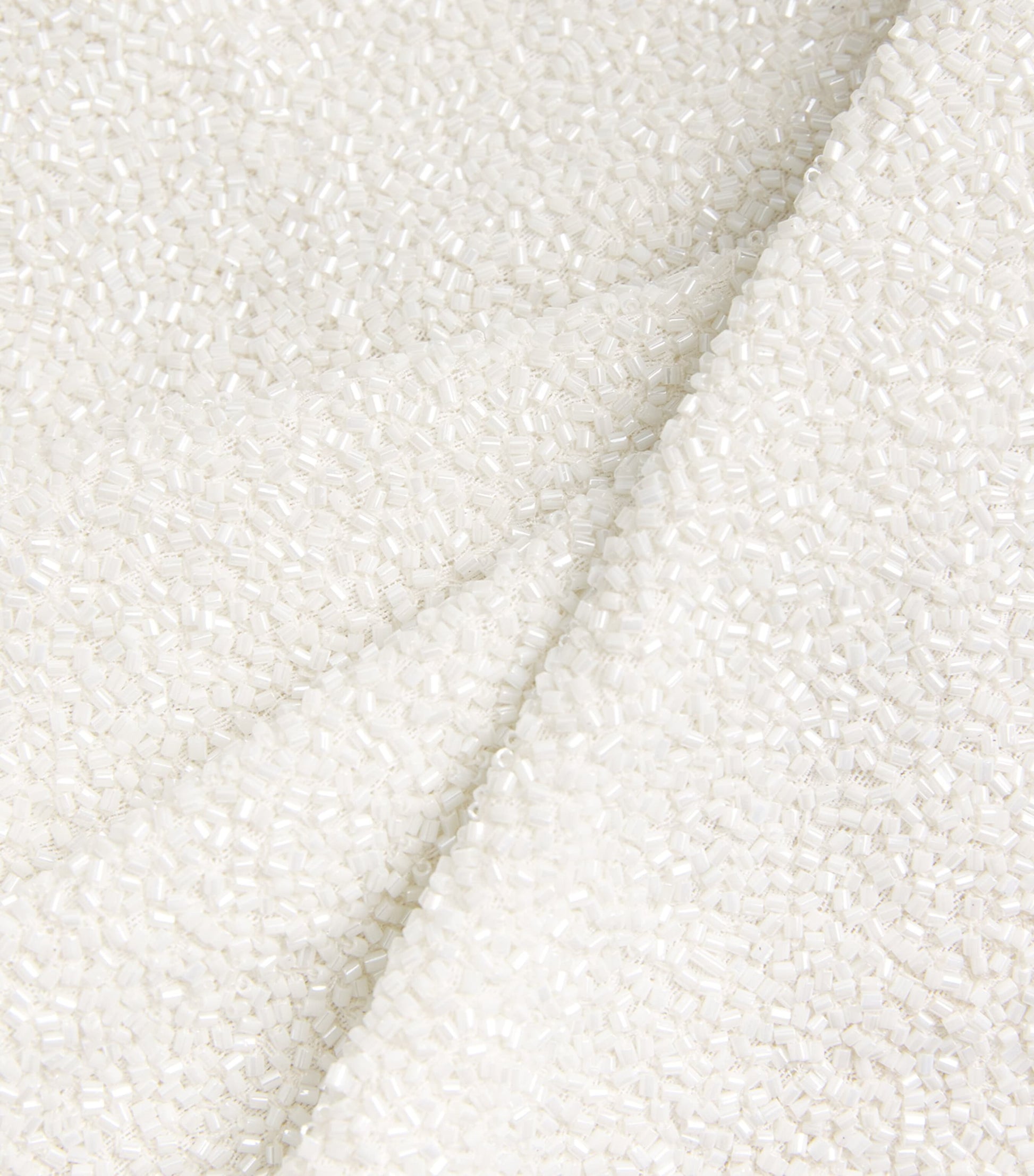 Clio Peppiatt Ivory Crystal Square-Neck Gown