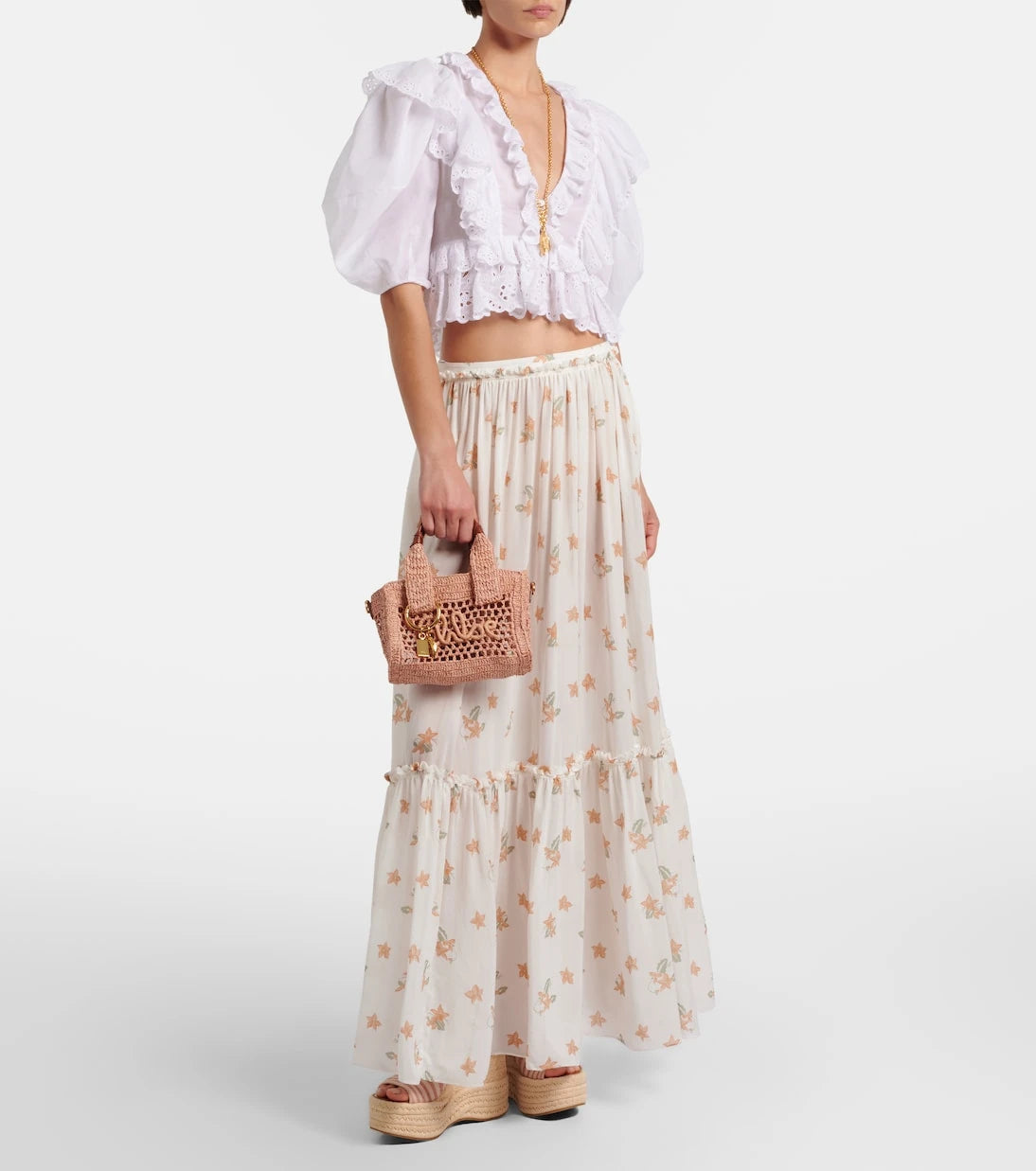 Chloé - Floral silk maxi skirt