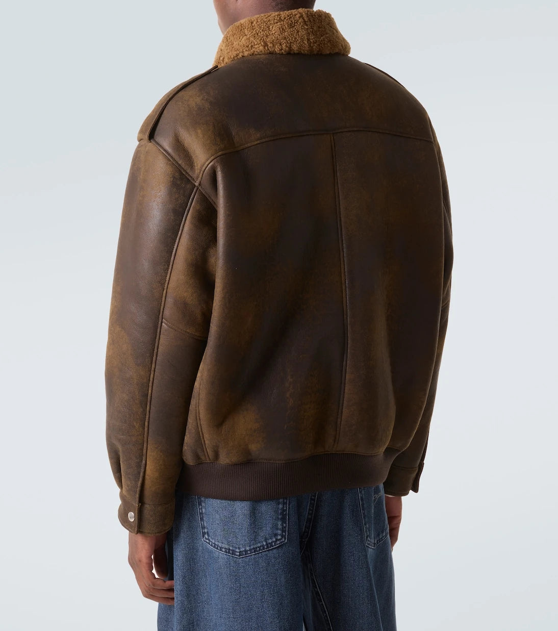 Miu Miu - Shearling-lined leather blouson jacket