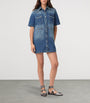 AllSaints Blue Organic Denim Rock Mini Shirt Dress