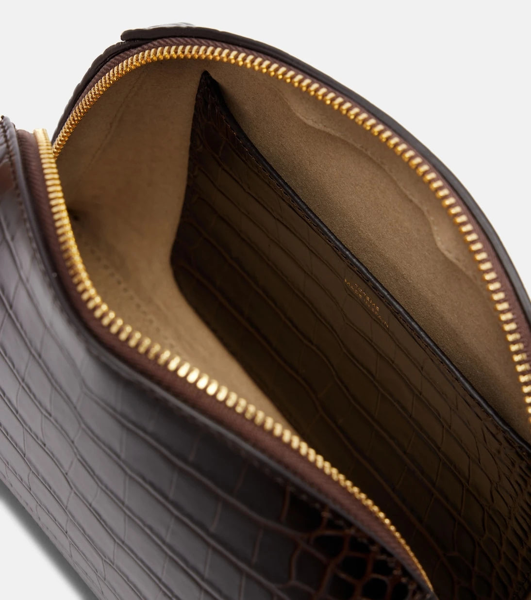 Toteme - Small croc-effect leather pouch