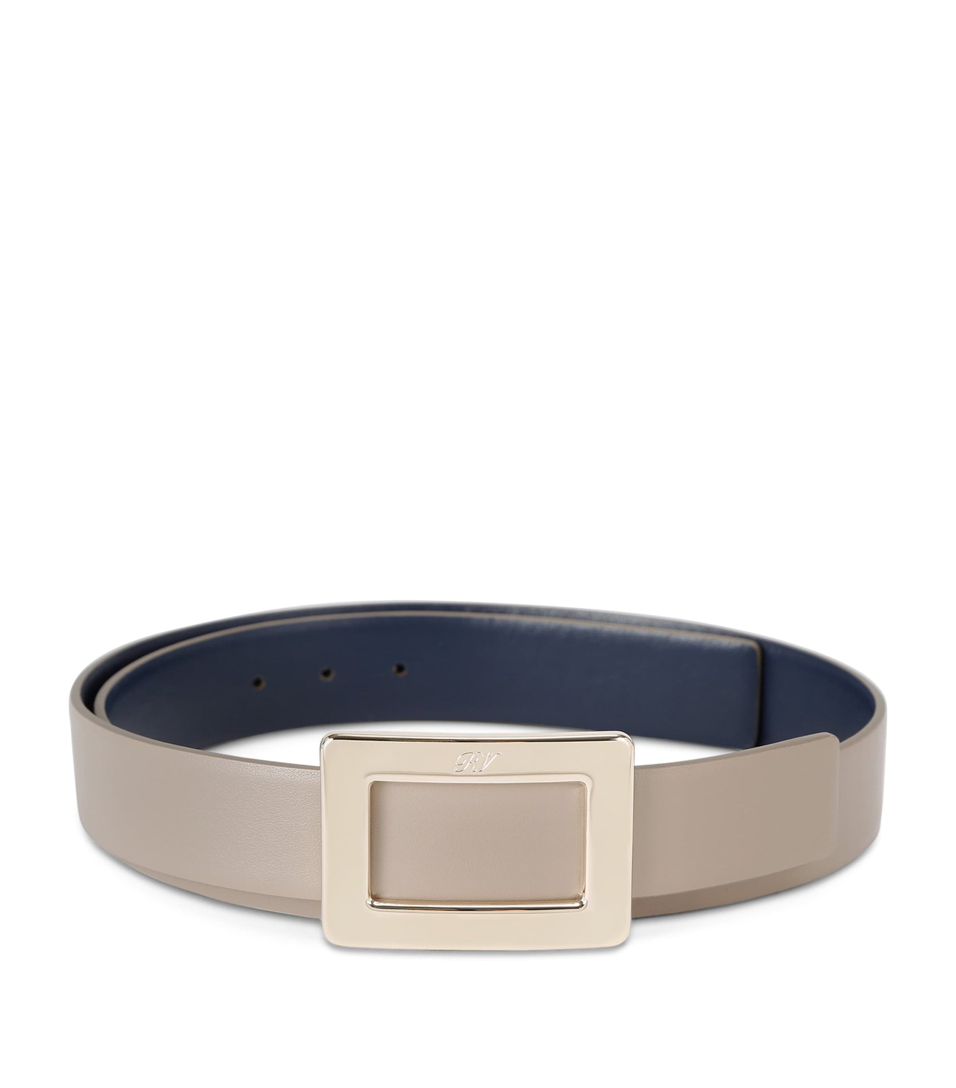 Roger Vivier Beige Leather Reversible Belle Vivier Belt