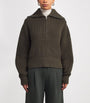 Varley Brown Ribbed Half-Zip Maura Sweater