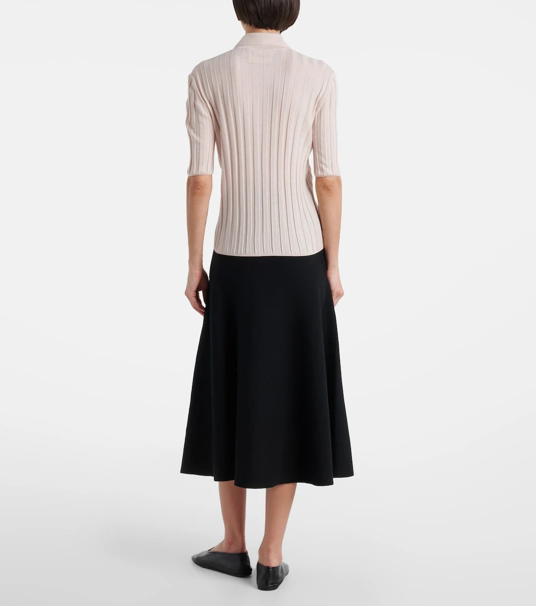 Plan C - Ribbed-knit wool polo shirt