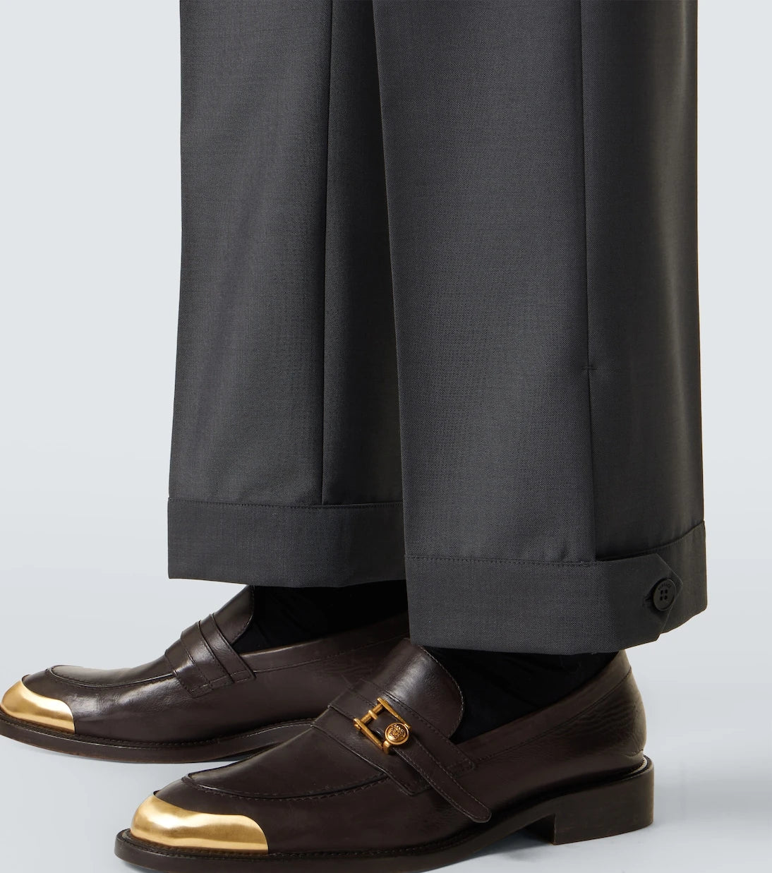 Versace - Cropped wool and mohair straight pants